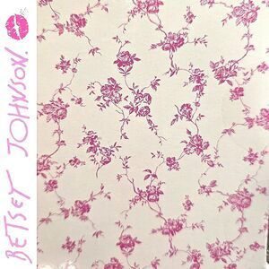 Betsey Johnson Pink Floral Toile PEVA Shower Curtain Liner